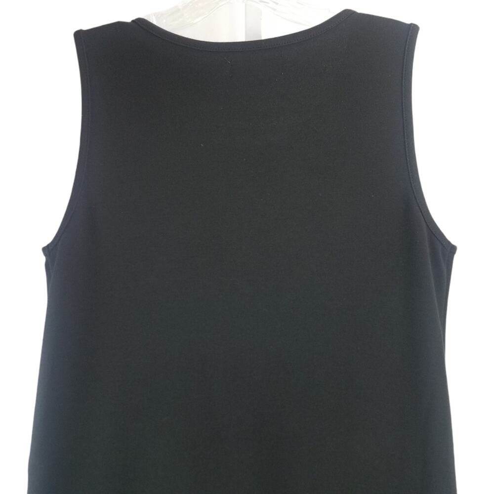 Vivienne Tam Black Knit Sheath Dress Small Sleeveless Zipper Accent Edgy Design - Picture 9 of 12